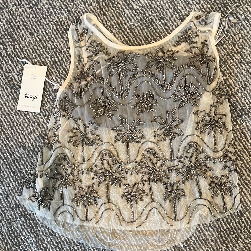 Maaji Women's Embellished Top - Silver